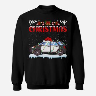 Funny Santa Hat All I Want For Christmas Is A Police Car Sweatshirt | Crazezy