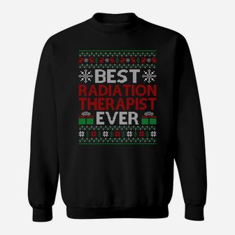 Funny Santa Hat Ugly Radiation Therapist Christmas Sweatshirt | Crazezy