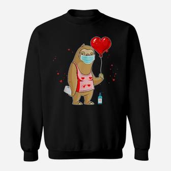 Funny Sloth Valentines Day For Girls Heart Sweatshirt - Monsterry