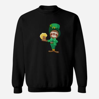 Funny St Paddys Sloth Beer Tee St Patricks Day Sweatshirt - Thegiftio UK