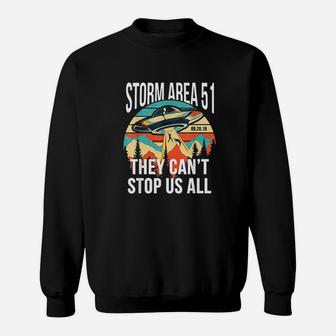 Funny Storm Area 51 They Cant Stop Us Sweatshirt - Thegiftio UK