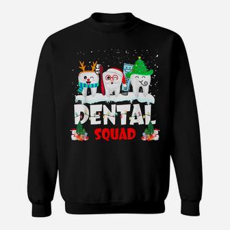 Funny Teeth Santa Reindeer Christmas Dental Squad Xmas Sweatshirt | Crazezy CA