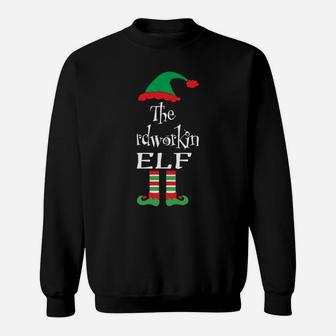 Funny The Hardworking Elf Shirt Xmas Family Men Women Teens Sweatshirt | Crazezy