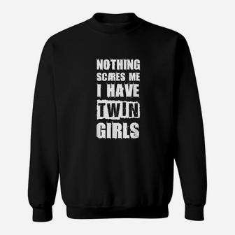 Funny Twin Daughter Mom Of Twins Dad Of Twins Sweatshirt | Crazezy UK