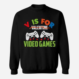 Funny Video Games Valentine Day Classic Women Sweatshirt - Monsterry