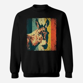 Funny Vintage Donkey Design For Men Women Safari Mule Equine Sweatshirt | Crazezy