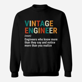 Funny Vintage Engineer Definition Engineering Noun Sweatshirt | Crazezy UK