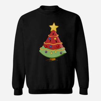Funny Watermelon Christmas Tree With Lights Xmas Sweatshirt Sweatshirt | Crazezy