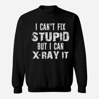 Funny X Ray Tech Distressed Typography Sweatshirt - Monsterry CA