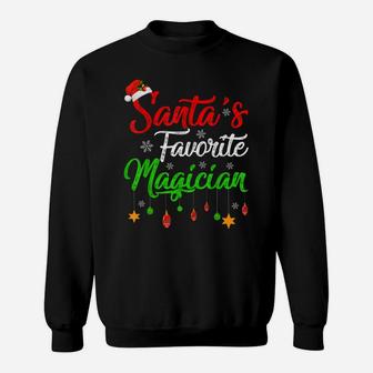Funny Xmas Santa's Favorite Magician Christmas Sweatshirt | Crazezy