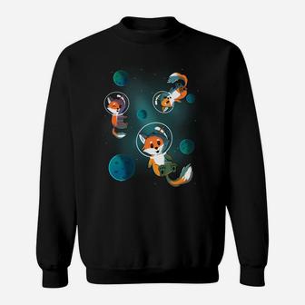 Galaxy, Fox, Foxes, Space, Stars, Christmas, Birthday Gift Sweatshirt | Crazezy