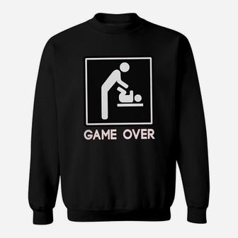 Game Over New Dad Baby Parent Sweatshirt | Crazezy