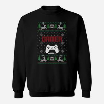 Gamer Christmas Sweatshirt Xmas Gaming Gifts Retro Sweatshirt | Crazezy AU