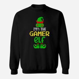 Gamer Elf Funny Christmas Boy Girl Men Women Child Pajama Sweatshirt | Crazezy AU