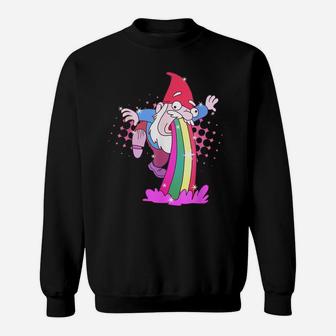 Garden Gnome Gift Shirt Rainbow Puking Gardening Gnome Tee Sweatshirt | Crazezy