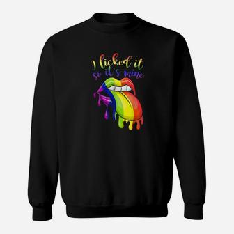 Gay Pride Regenbogen Zunge Lesben Geschenk Lustiges Lgbt Sweatshirt - Monsterry