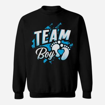 Gender Reveal Team Boy Baby Shower Party Gift Pink Blue Day Sweatshirt | Crazezy
