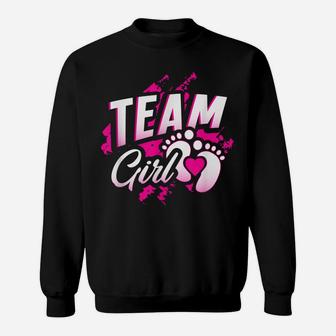Gender Reveal Team Girl Baby Shower Party Gift Pink Blue Sweatshirt | Crazezy DE