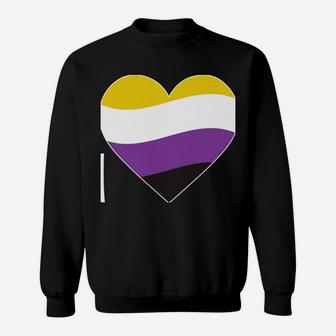 Genderfluid 'Love' | Agender Gift For Non-Binary Pride Flag Sweatshirt | Crazezy