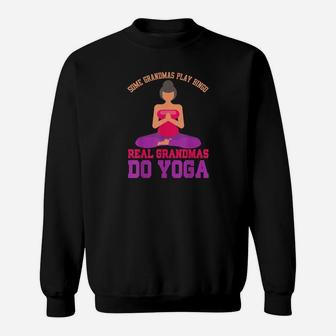 Geschenk Für Großmutter Lustige Oma Yoga Sweatshirt - Seseable