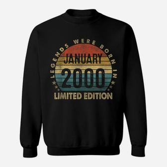 Gift 21 Years Old Legends January 2000 21St Birthday Gifts Sweatshirt | Crazezy AU