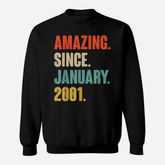 Gift For 20 Year Old - Amazing Since January 2001 Birthday Sweatshirt | Crazezy CA