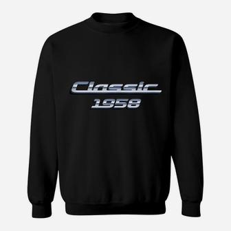 Gift For 62 Year Old Vintage Classic Car 1958 62Nd Birthday Sweatshirt | Crazezy