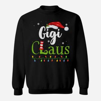 Gigi Claus Funny Grandma Santa Pajamas Christmas Gift Idea Sweatshirt | Crazezy