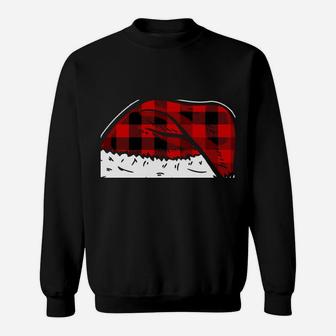 Gigi Claus Santa Hat Red Buffalo Plaid Christmas Pajama Sweatshirt | Crazezy