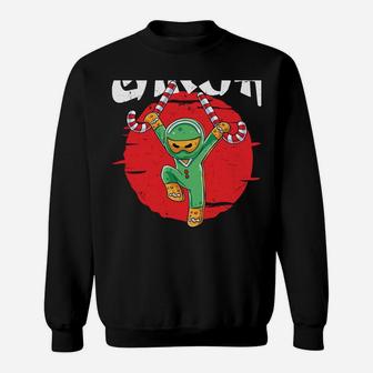 Ginja Ninja Ninjabread Man Gingerbread Ninja Ugly Christmas Sweatshirt Sweatshirt | Crazezy