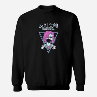 Girl Japanese Indie Alt Aesthetic Sweatshirt | Crazezy UK