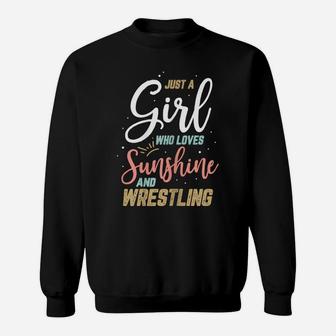 Girl Who Loves Sunshine And Wrestling Sports Sweatshirt | Crazezy