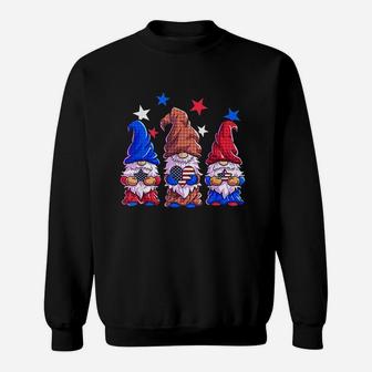 Girls American Flag Stars Gnome Sweatshirt | Crazezy