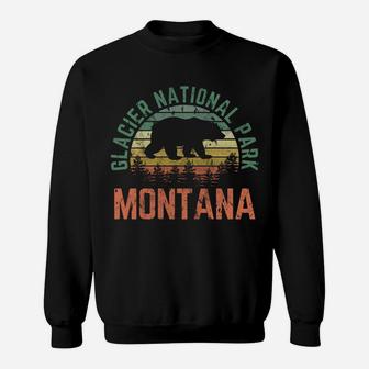 Glacier National Park Montana Bear Nature Outdoors Vintage Sweatshirt | Crazezy CA