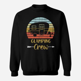 Glamping Crew Funny Matching Family Girls Camping Trip Sweatshirt | Crazezy
