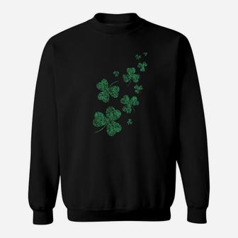 Glitter Shamrocks Sweatshirt | Crazezy