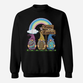 Gnome Easter Shirt Women Leopard Print Easter Egg Teen Girls Sweatshirt | Crazezy UK