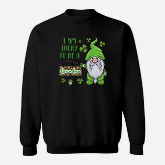 Gnome I Am Lucky To Be A Grandma St Patrick Day Sweatshirt - Monsterry