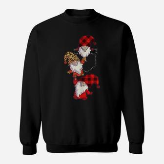 Gnome In Pocket Shirt Women Buffalo Plaid Girls Gnome Lover Sweatshirt | Crazezy