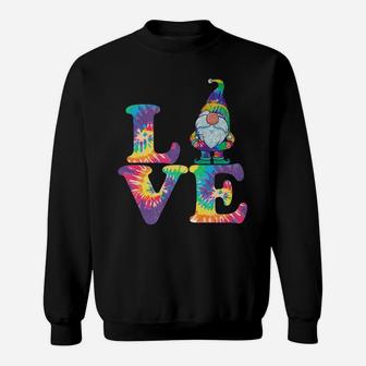 Gnome Love Hippie Gnomes Tie Dye Retro Style Vintage Peace Sweatshirt | Crazezy UK