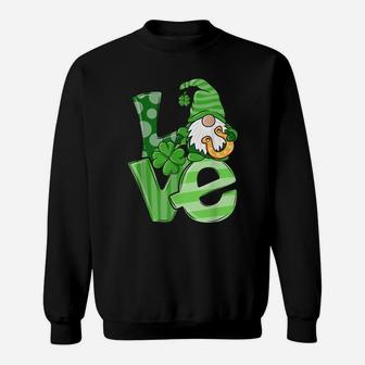 Gnome T Shirt Shamrock Love Womens St Patricks Day Sweatshirt | Crazezy UK