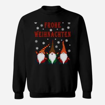 Gnomes Funny Pajama Cute Christmas Gift Frohe Weihnachten Sweatshirt Sweatshirt | Crazezy