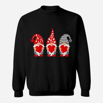 Gnomes Hearts Valentine Day Shirts For Couple Raglan Baseball Tee Sweatshirt | Crazezy AU