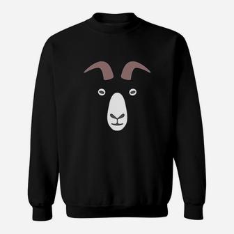 Goat Big Animal Face Cute Funny Sweatshirt | Crazezy