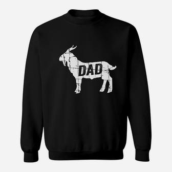 Goat Dad Greatest Of All Time Funny Fathers Day Sweatshirt | Crazezy UK