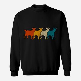 Goat Vintage Retro Farm Animal Goats Farmer Gift Sweatshirt | Crazezy CA