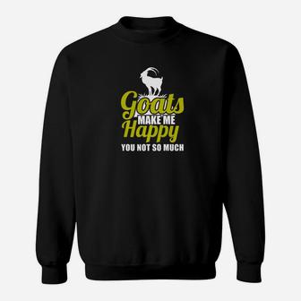 Goats Make Me Happygoat Gifts For Goat Lovers Goat Sweatshirt - Thegiftio UK