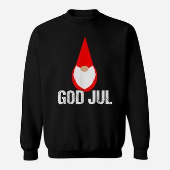 God Jul Gnome Tomte Merry Christmas Norwegian Swedish Sweatshirt | Crazezy UK