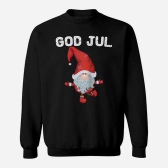 God Jul Swedish Merry Christmas Sweden Tomte Gnome Raglan Baseball Tee Sweatshirt | Crazezy DE