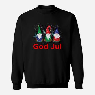 God Jul Tomte Nisse Gnome Svensk Norsk Scandinavian Sweatshirt | Crazezy